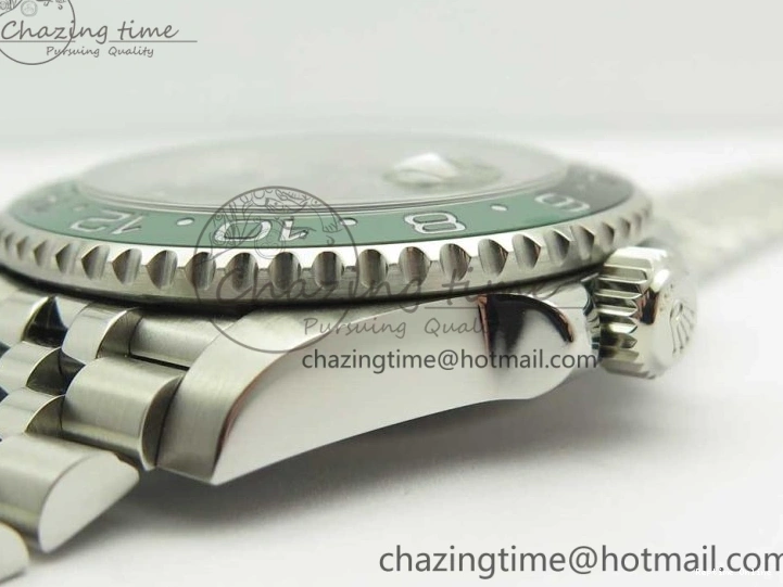 0201 UrbanChic GMT-Master II 126710 BLRO BPF Black Green Ceramic Bezel SS Black Dial on SS Jubilee Bracelet A 3347